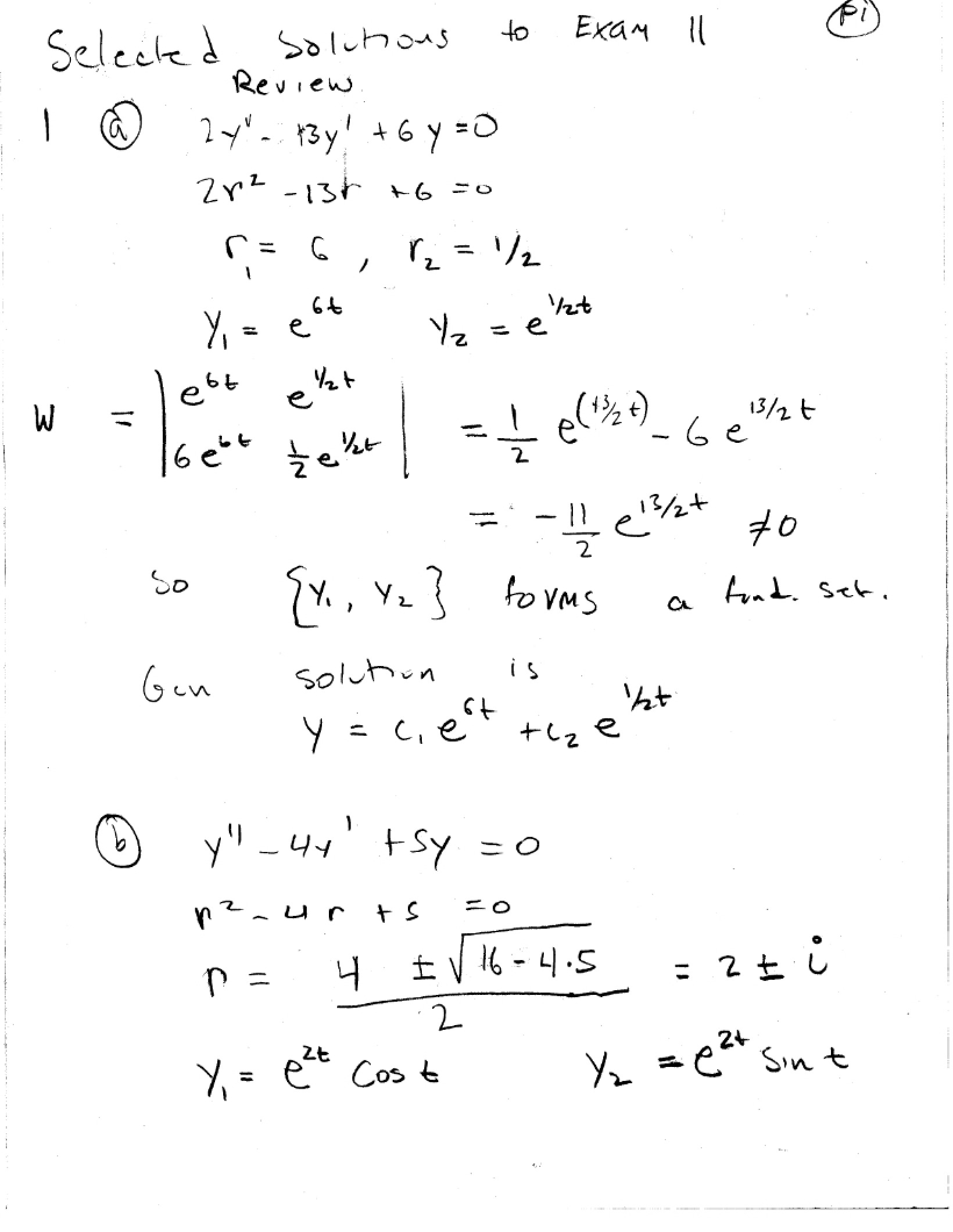 Calculus IV Exam