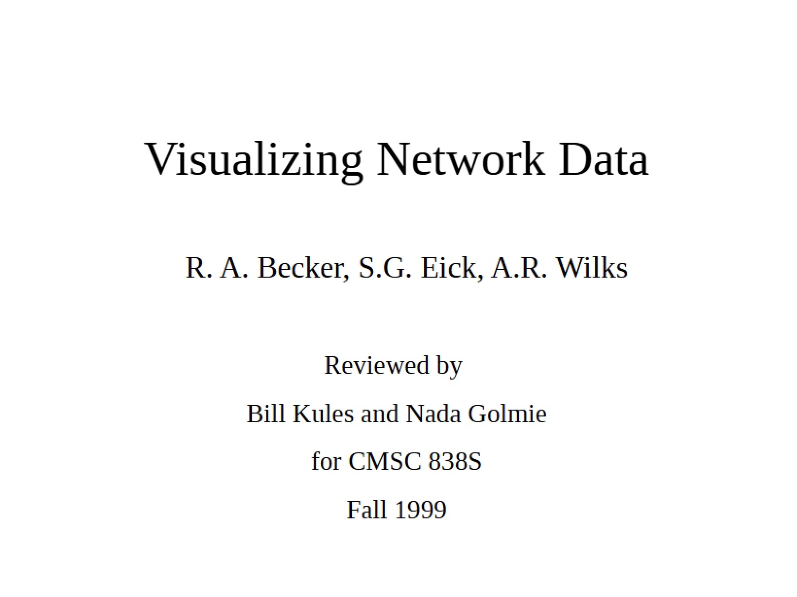 Network Data Visualization