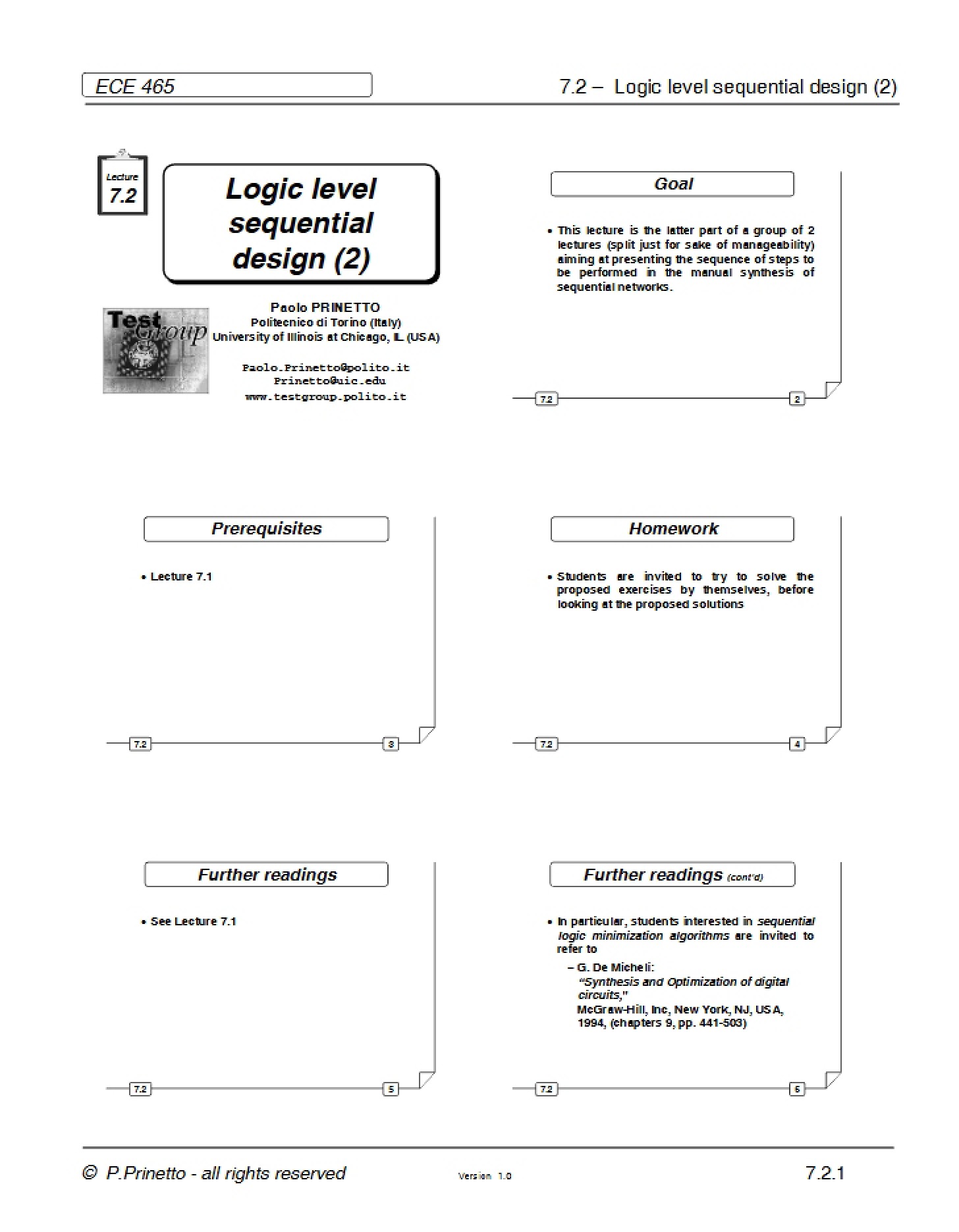 Sequential Design at Logic Level