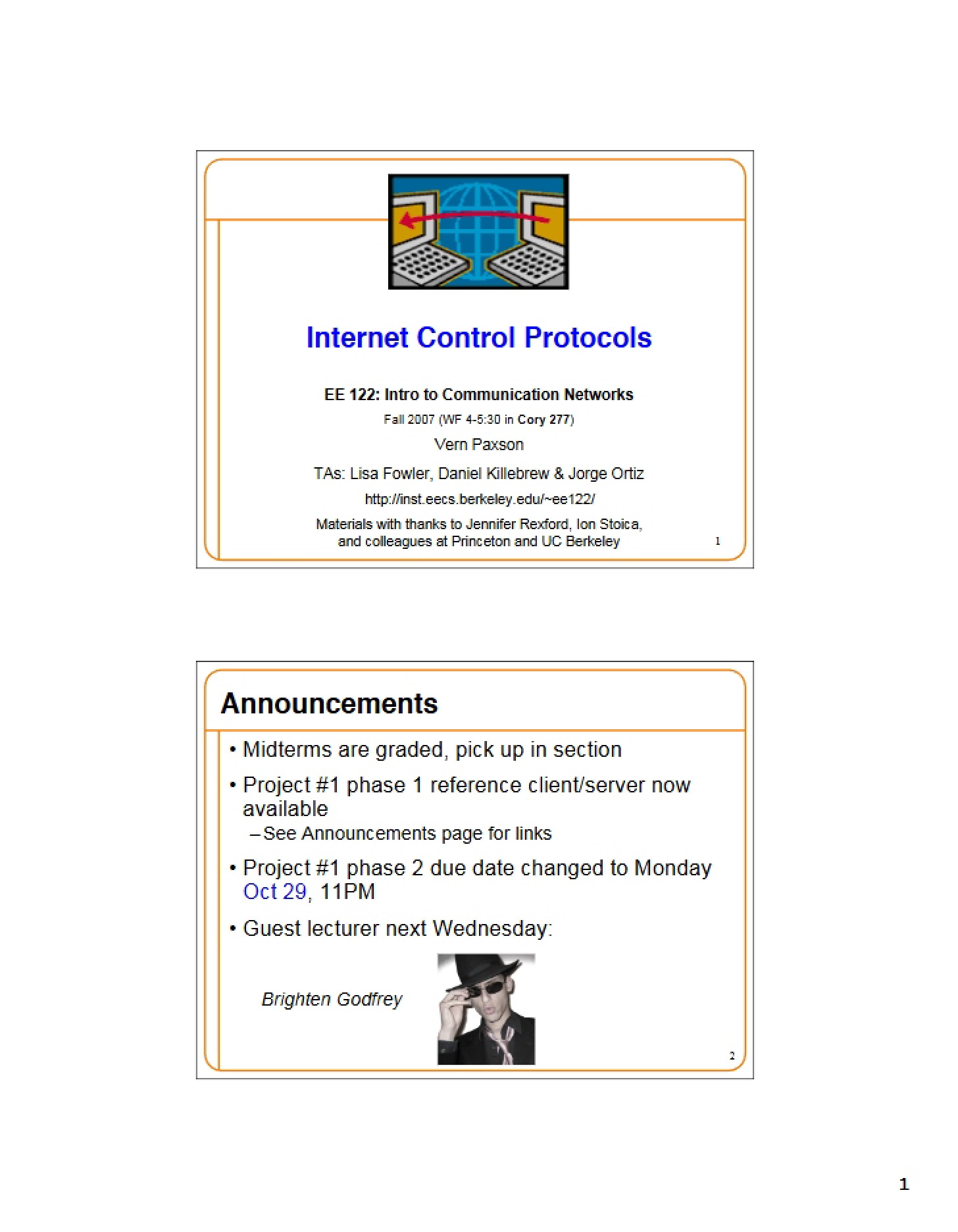 Internet Control Protocol Overview