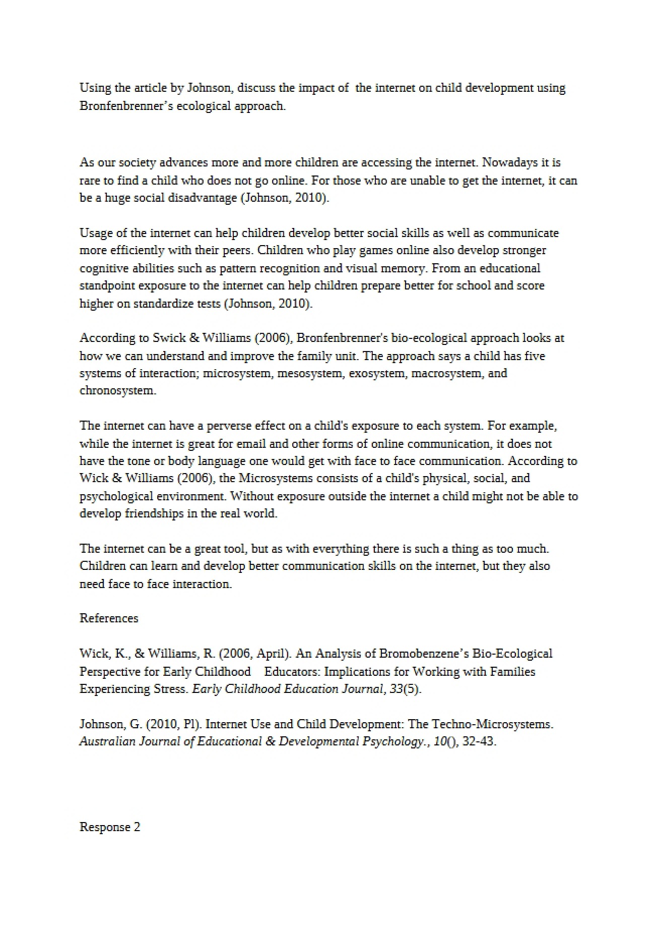 Response Paper
