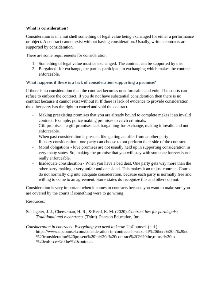 Contract Law - Discussion 2