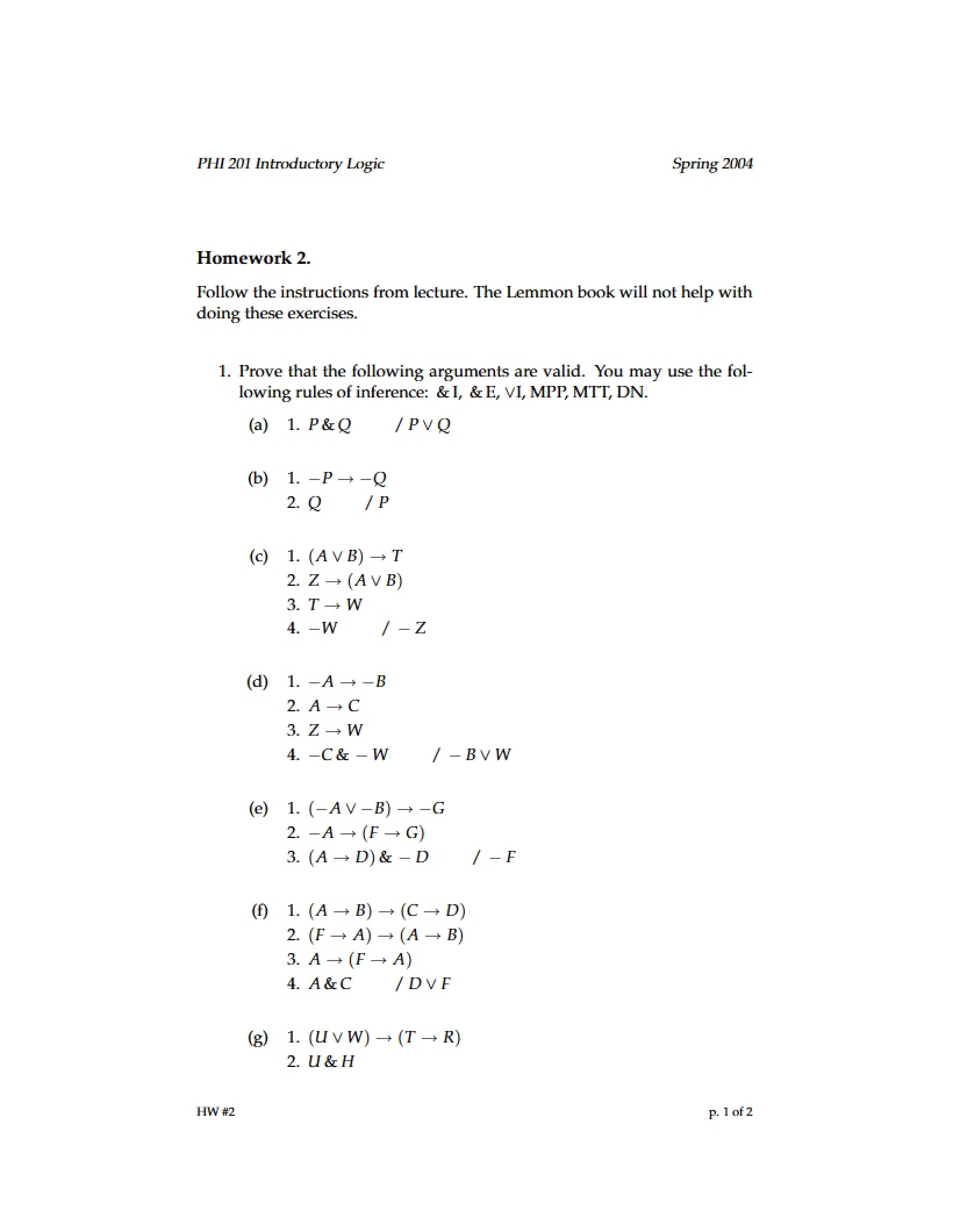 Second Assignment