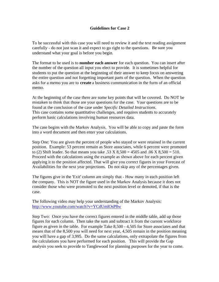 Case 2 Feedback and Tips