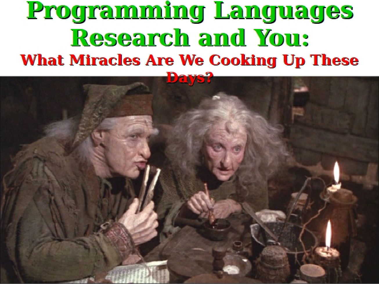 Research in Programming Languages