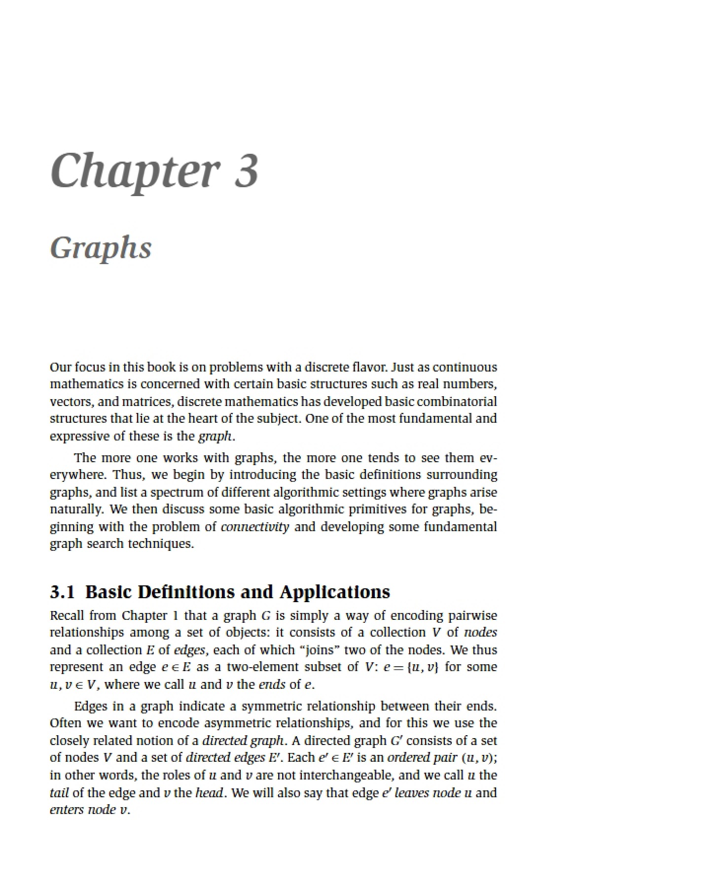 Graphs (Chapter 3)