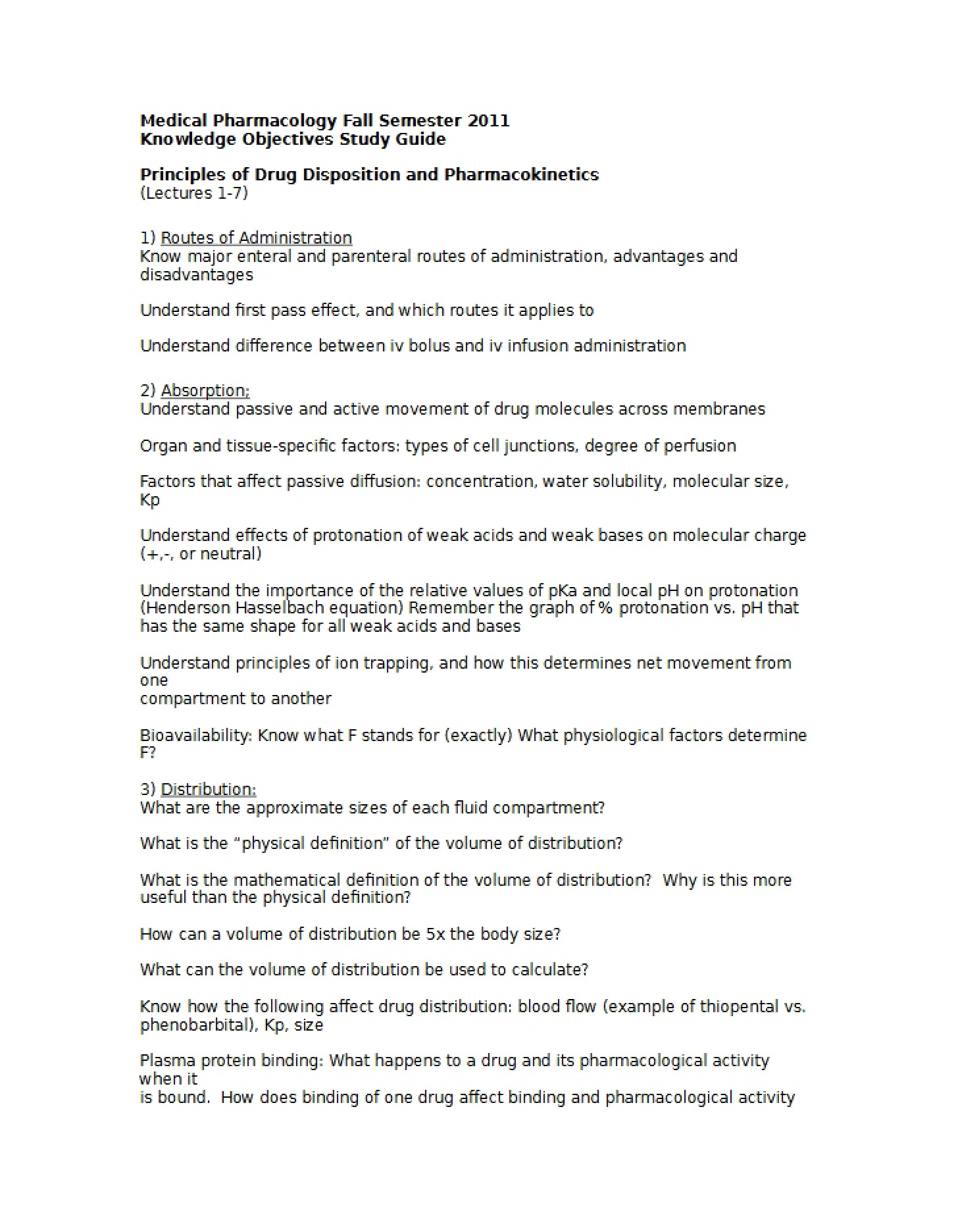 Pharmacology for Medical Students