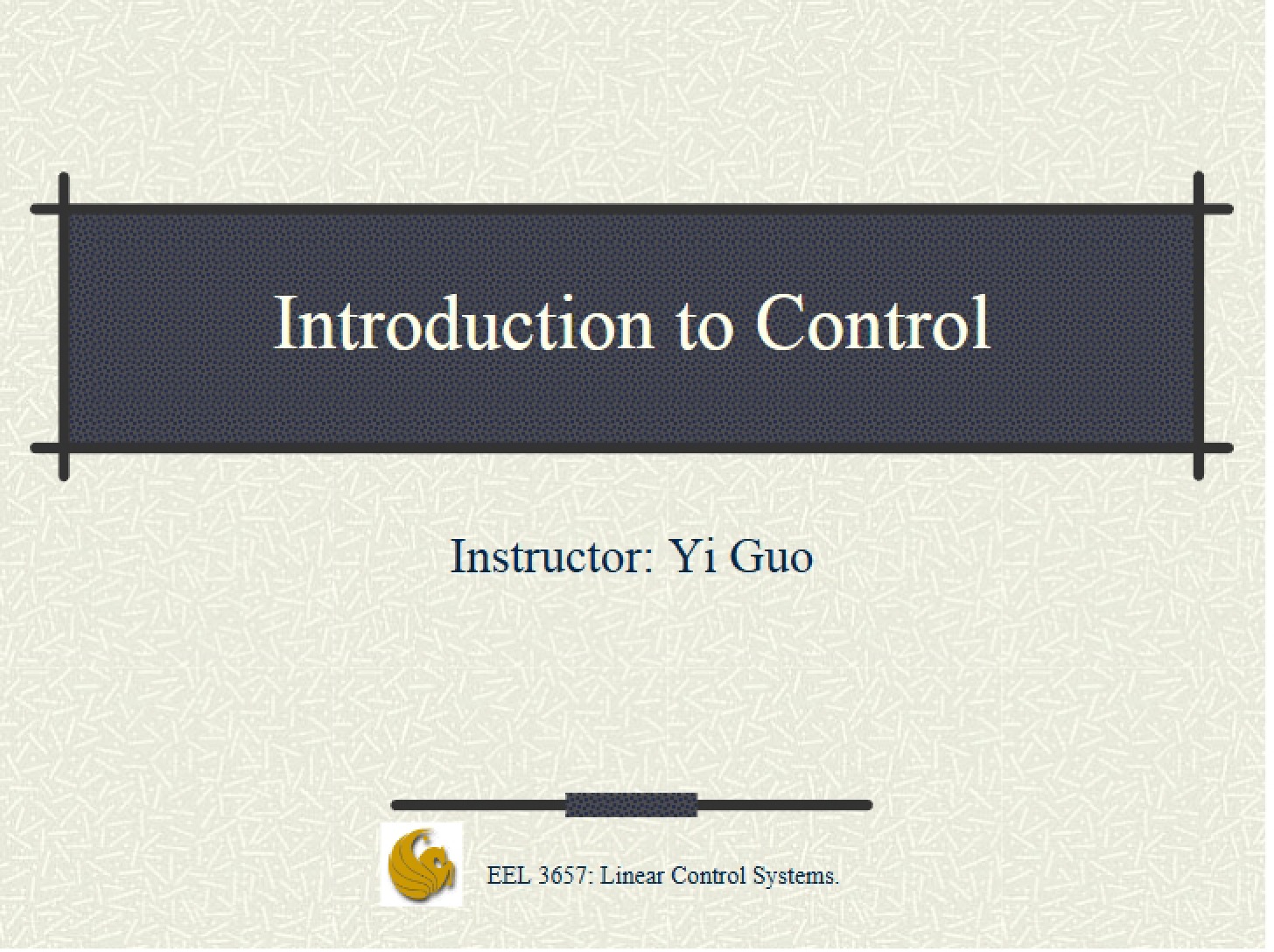 Control Systems Introduction