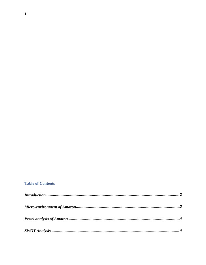 Business Analysis of Amazon