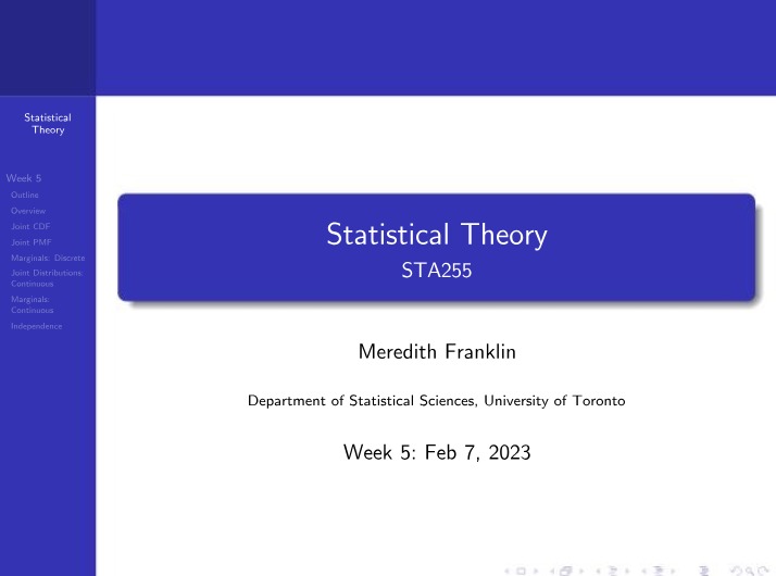 STA255 Week 5 Notes