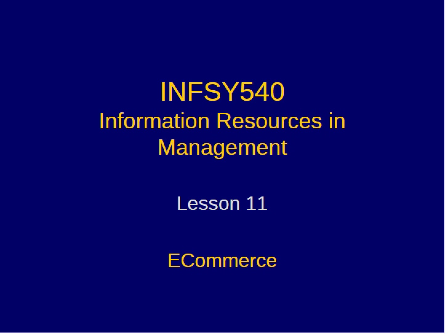 Electronic Commerce