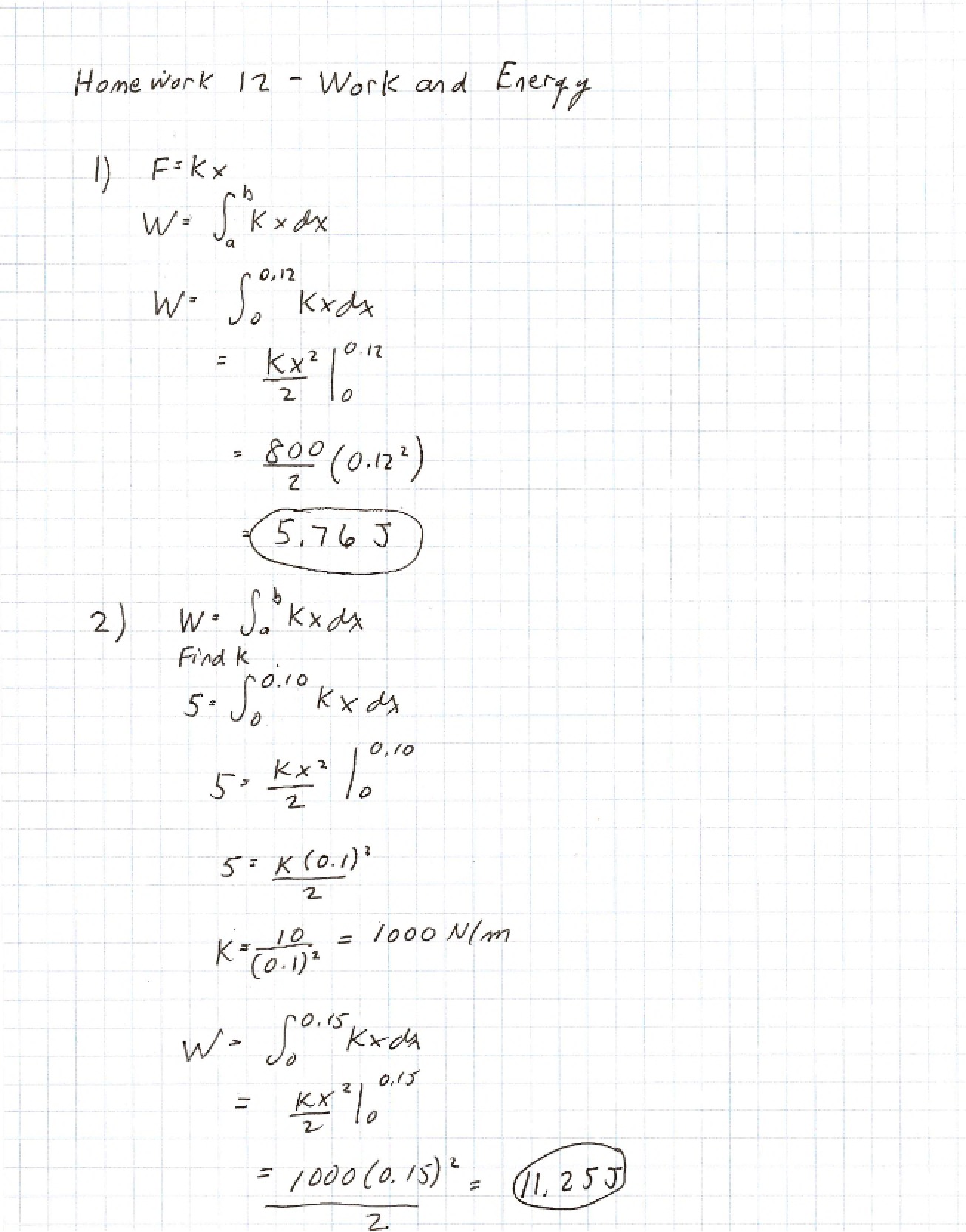 Solutions for Homework Twelve