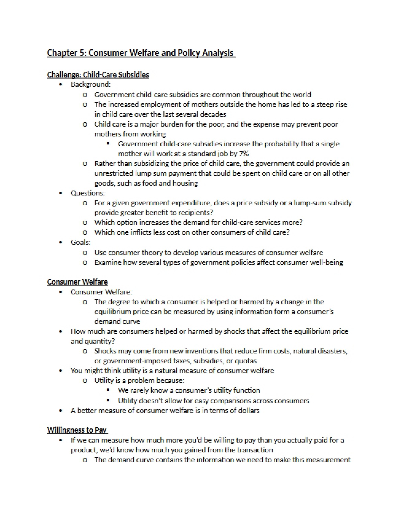 Microeconomic Theory Chapter Five Concepts