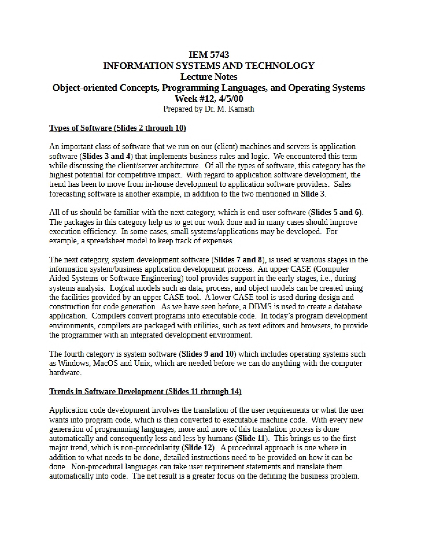 OS, Languages, and OO Principles