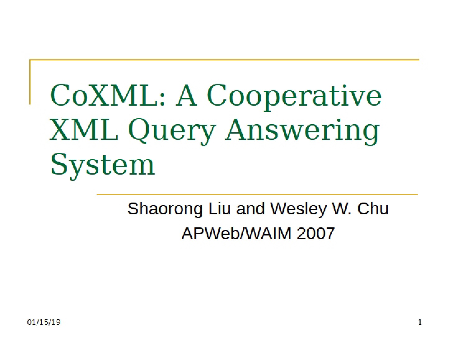 Cooperative System for Answering XML Queries