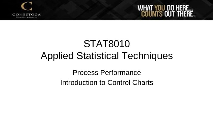 Introduction to Process Control Charts Techniques