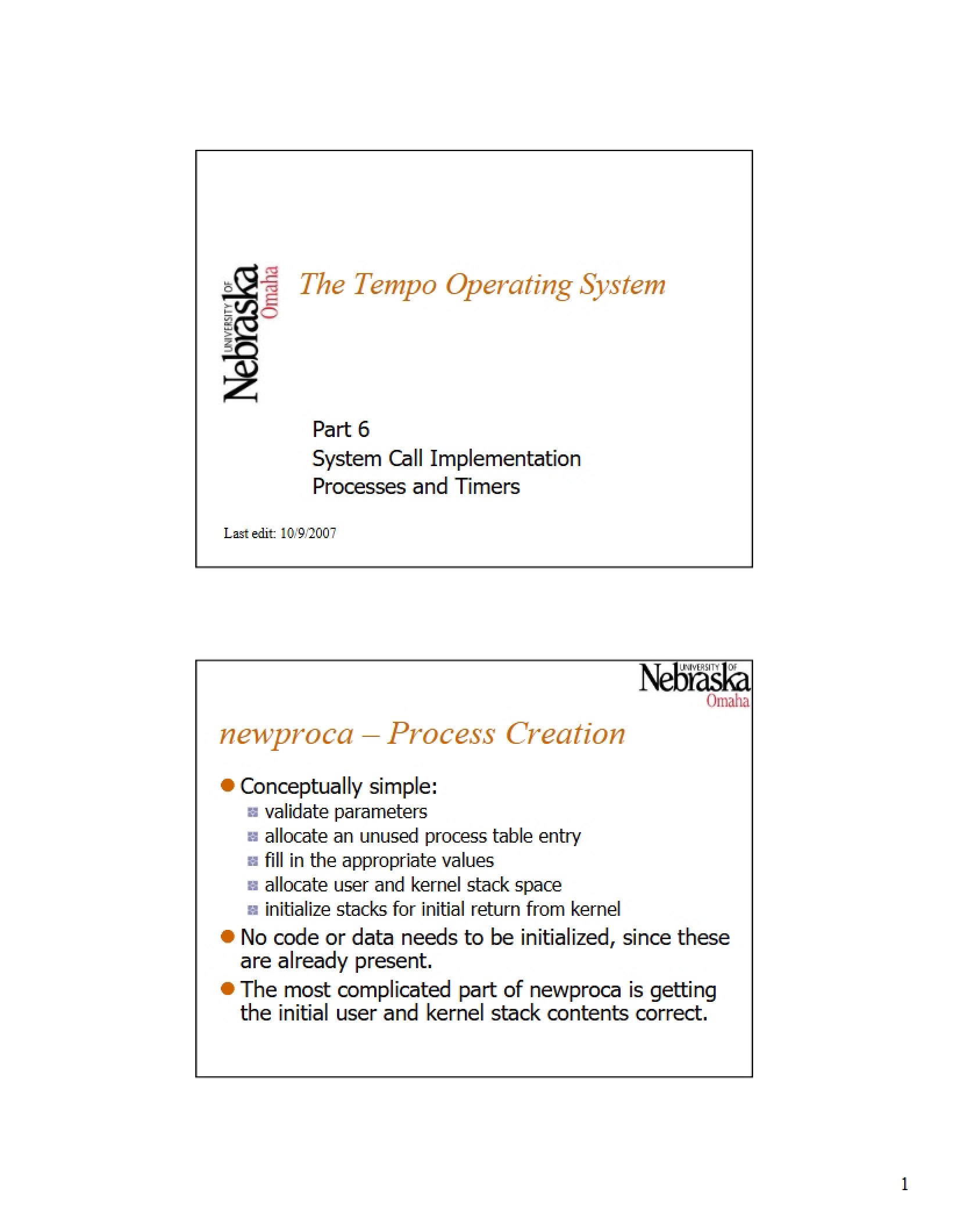 Operating System Tempo