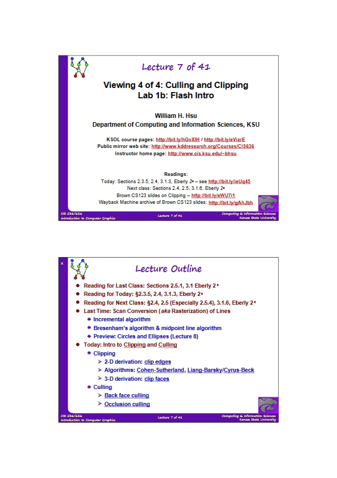 Part Four of Four on Viewing An Introduction to Culling and Clipping and a Lab on a Flash Intro
