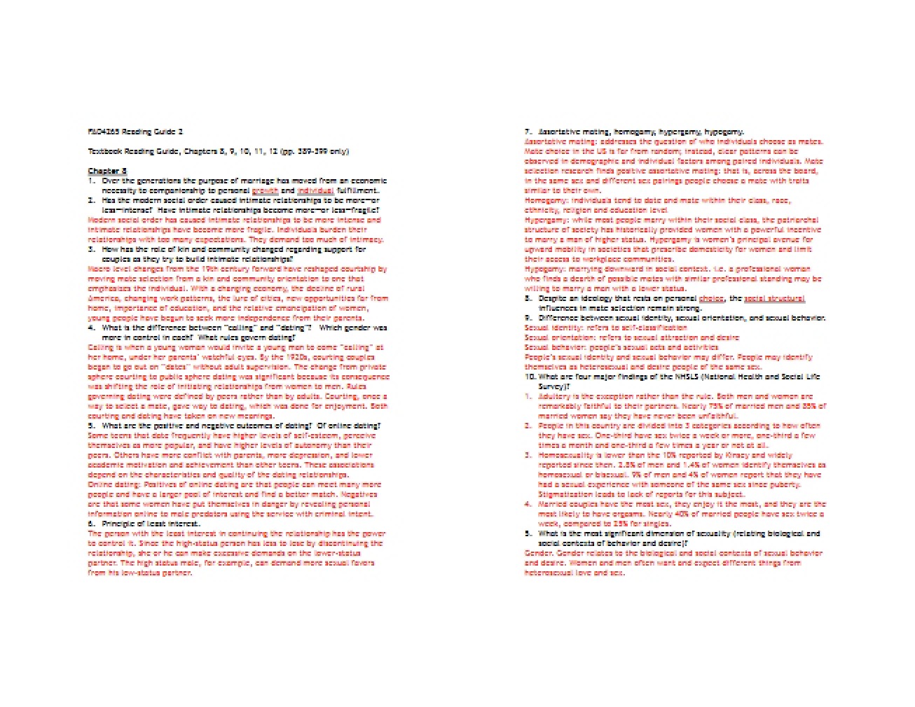 Guide for the Second Reading Assignment