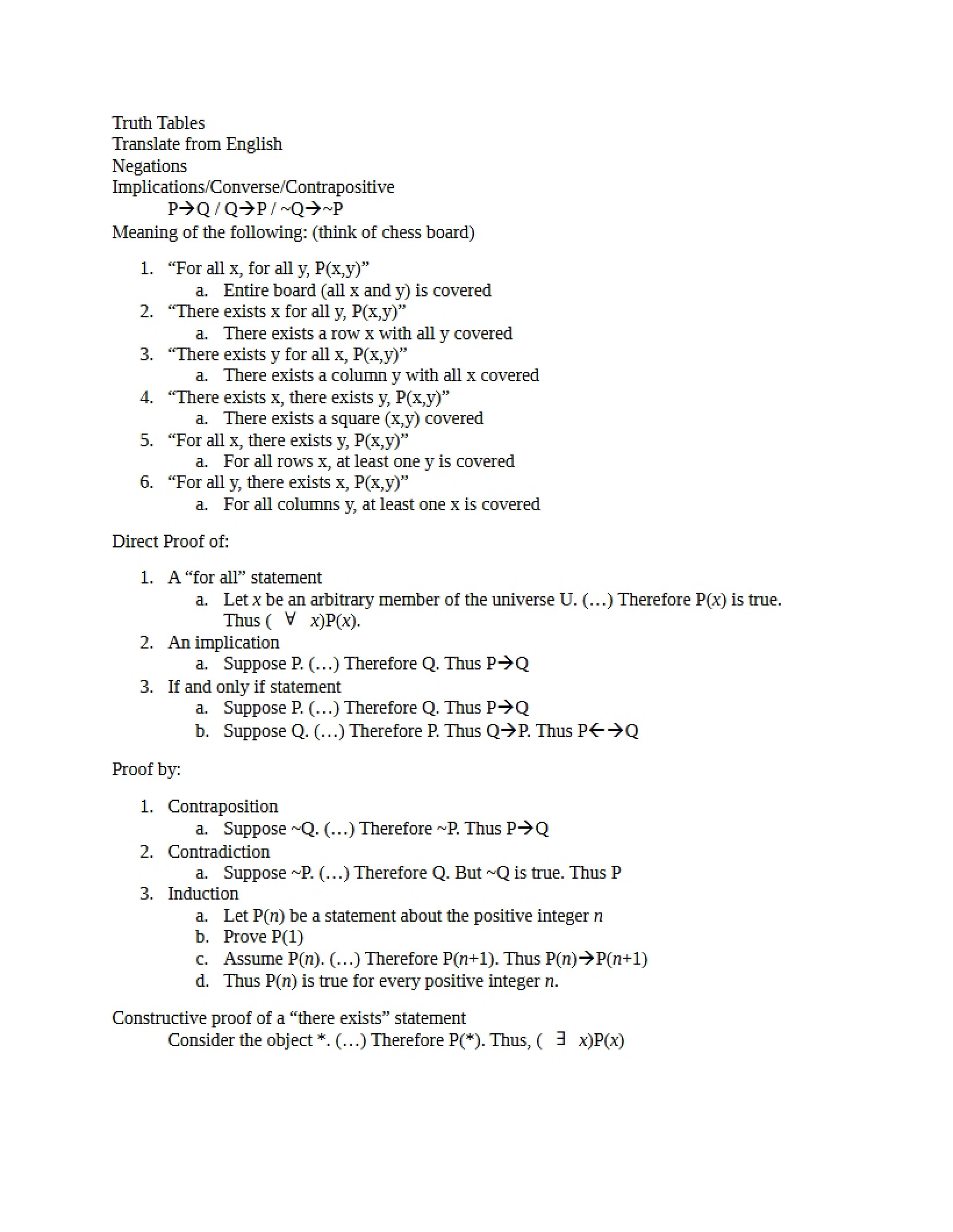 Study Guide for Midterm 1