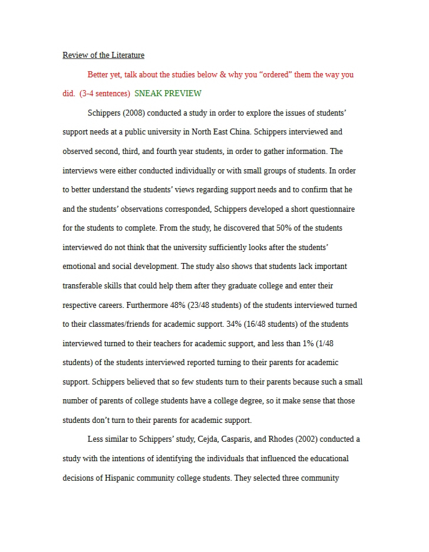 Notes for Summary - 4 Pages