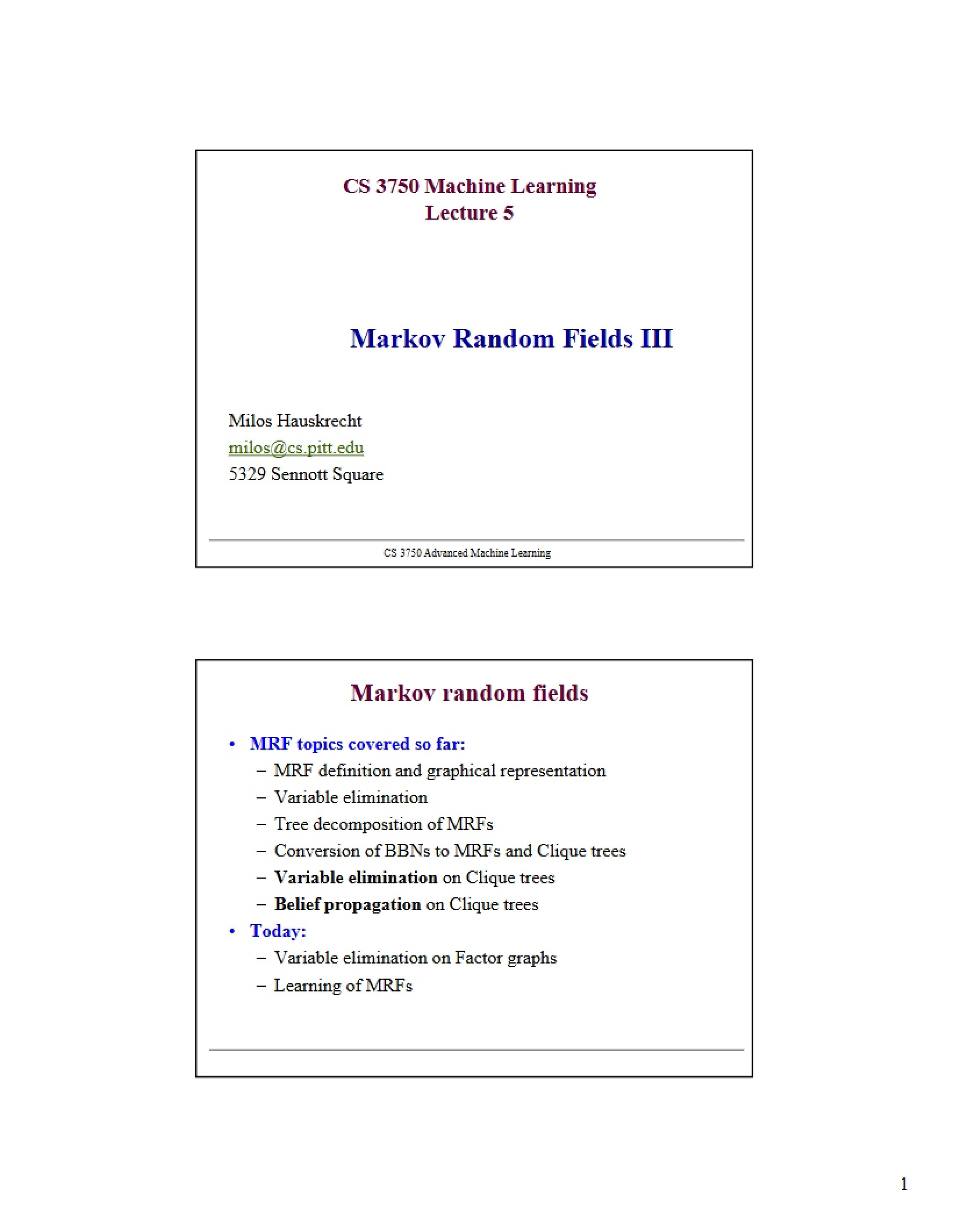 Third Part Markov Random Fields