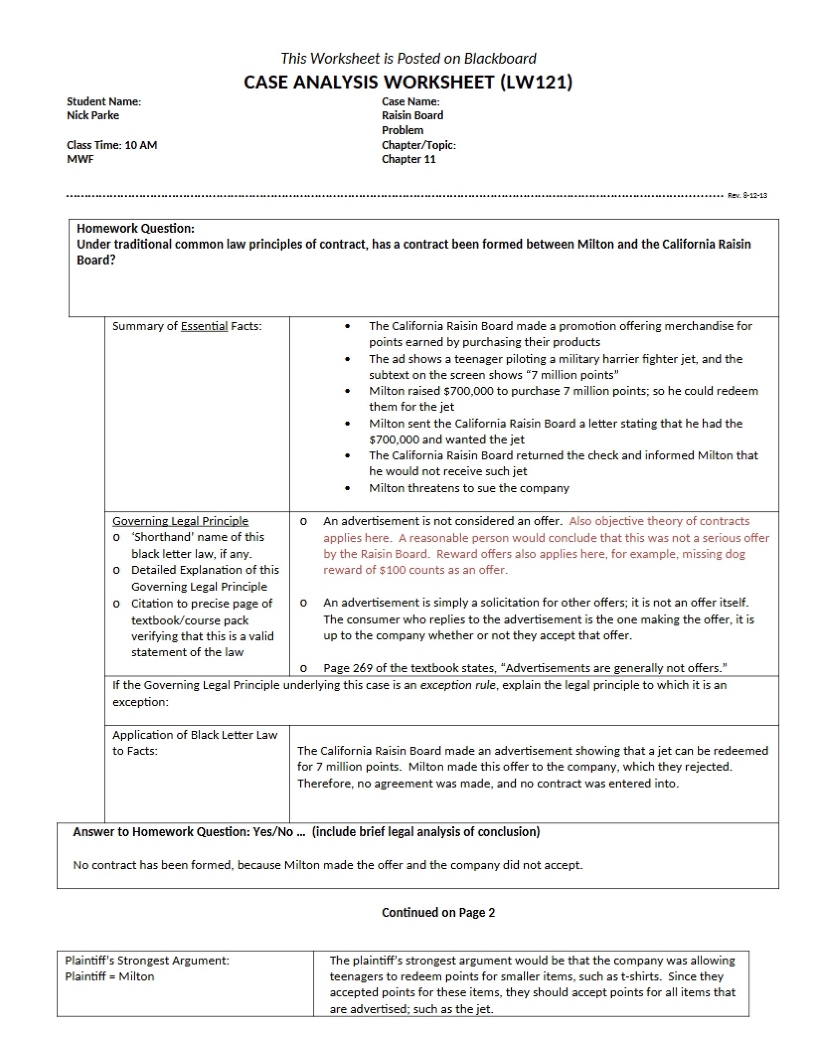 Worksheet for Analyzing Cases (2)