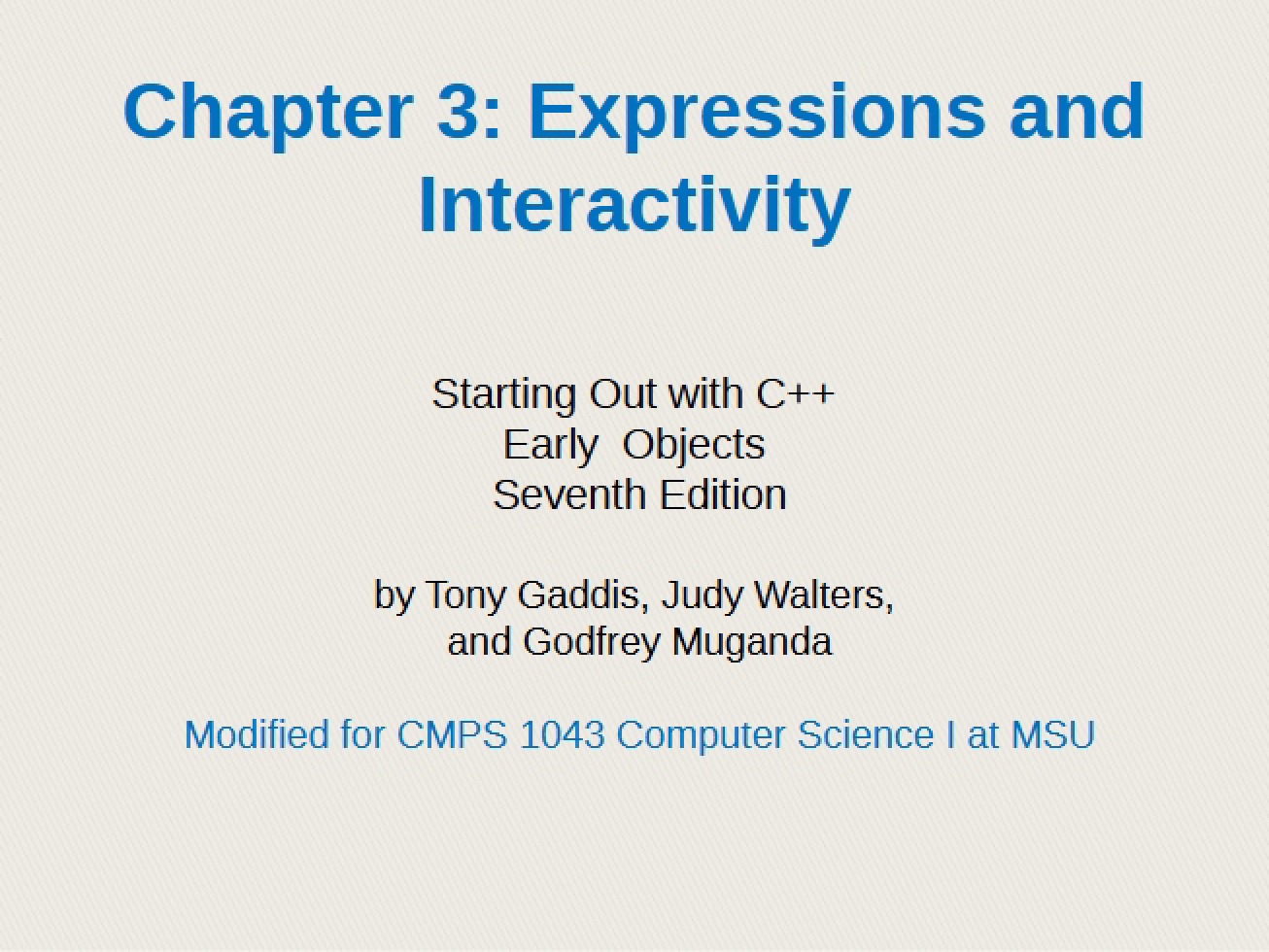 Interactivity and Code Expressions
