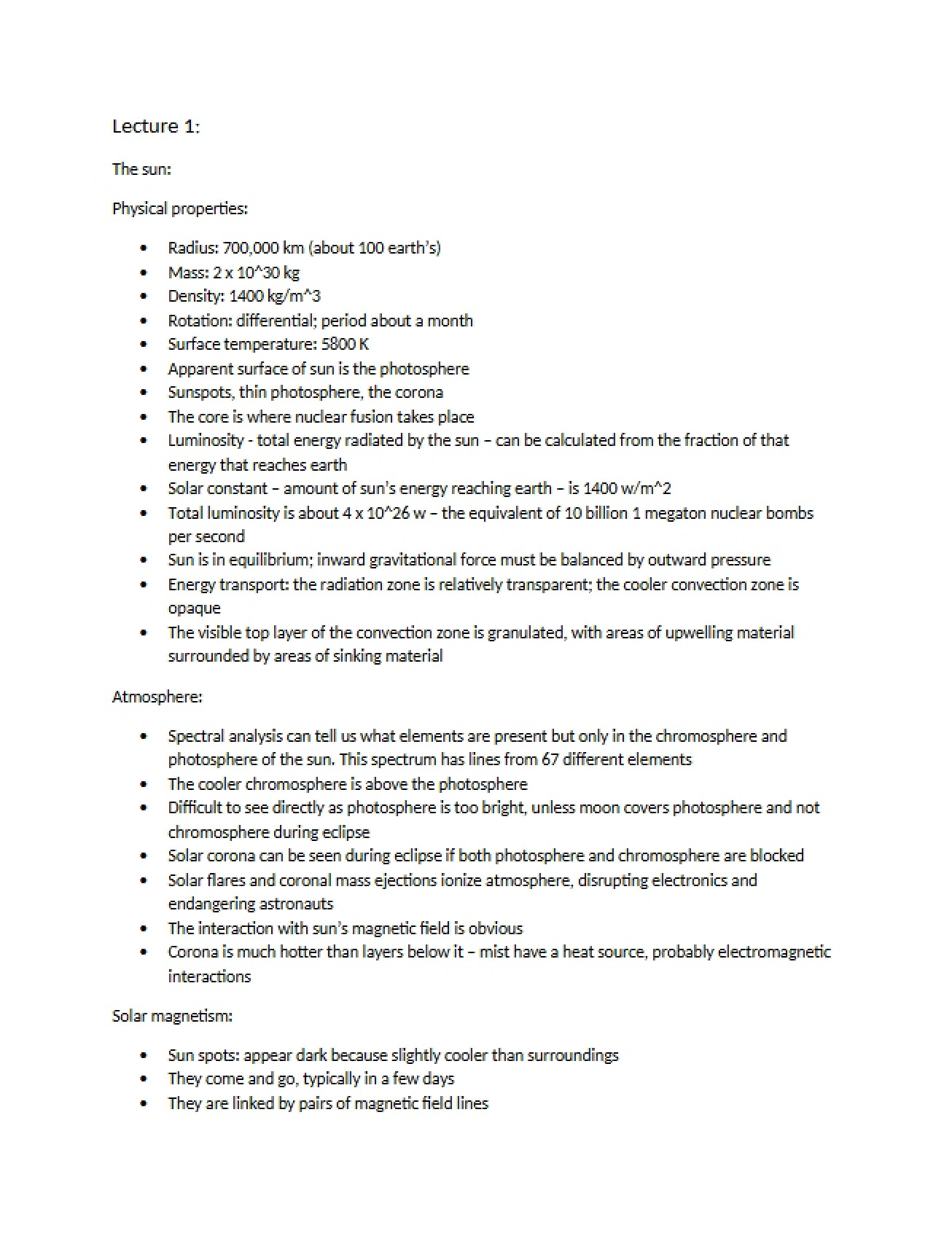 Astronomy Lecture Notes 3