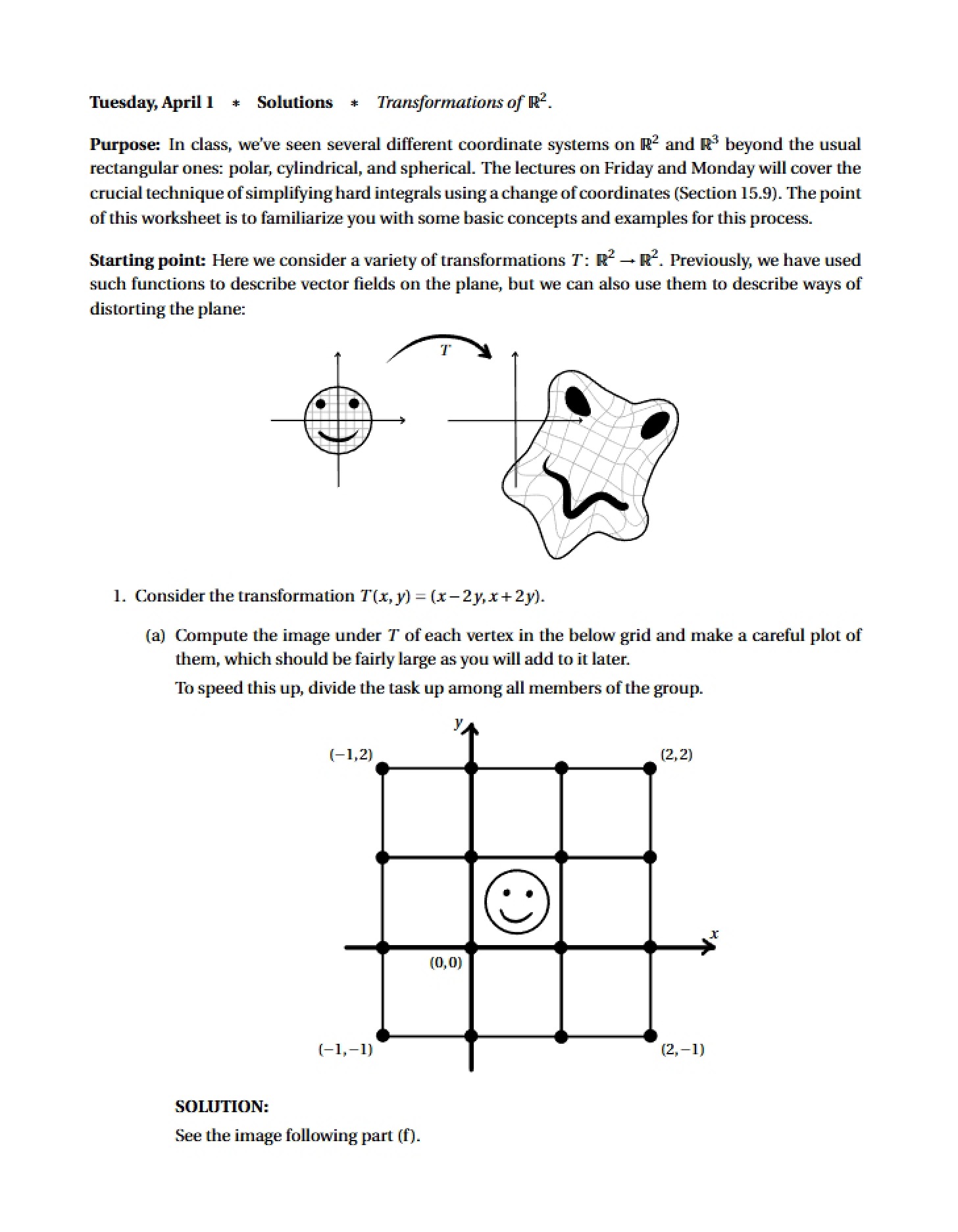 Worksheet Solutions Apr 01, 2014