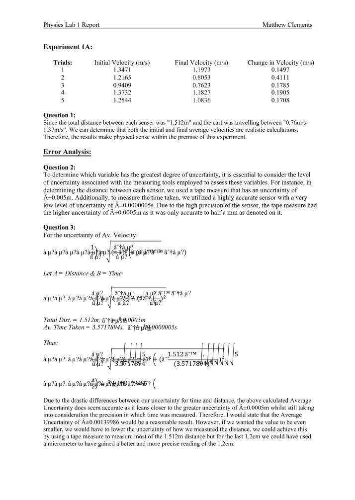 Write-up for Lab 1
