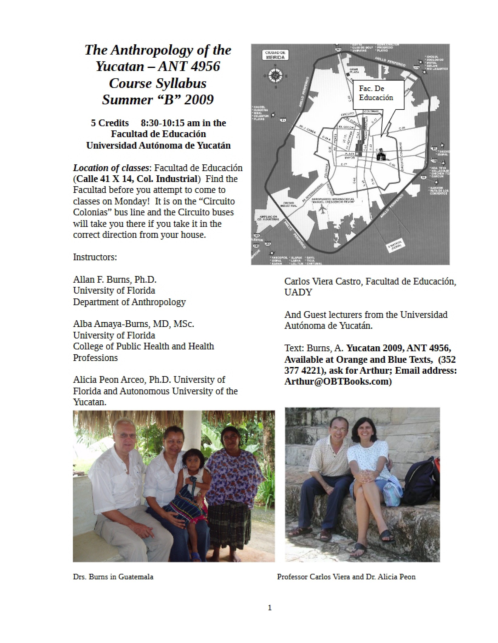 Yucatan Anthropology Syllabus