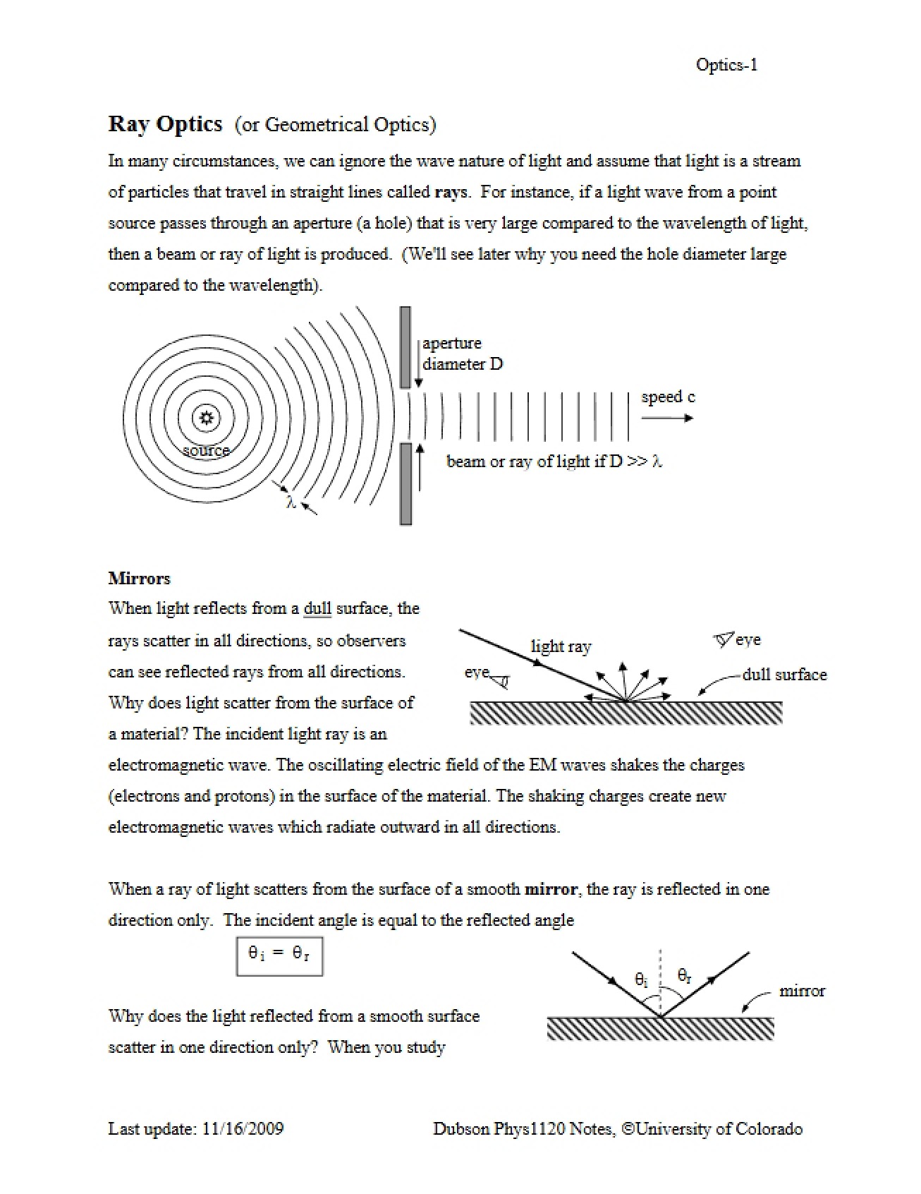 Introduction to Geometrical Optics