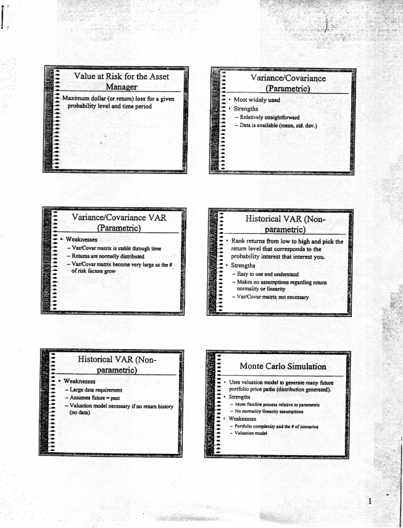 Notes from Lecture