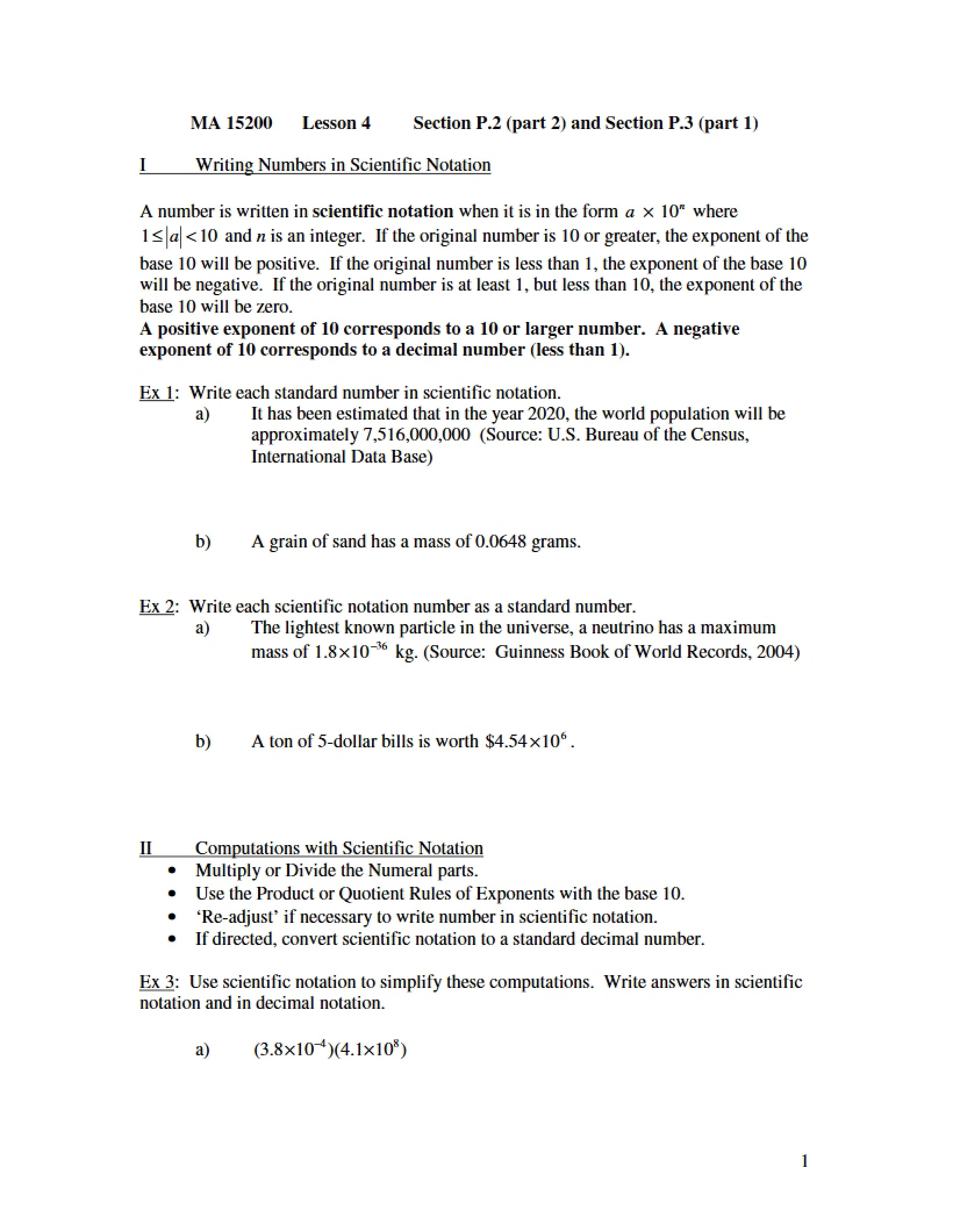 College Algebra Notes