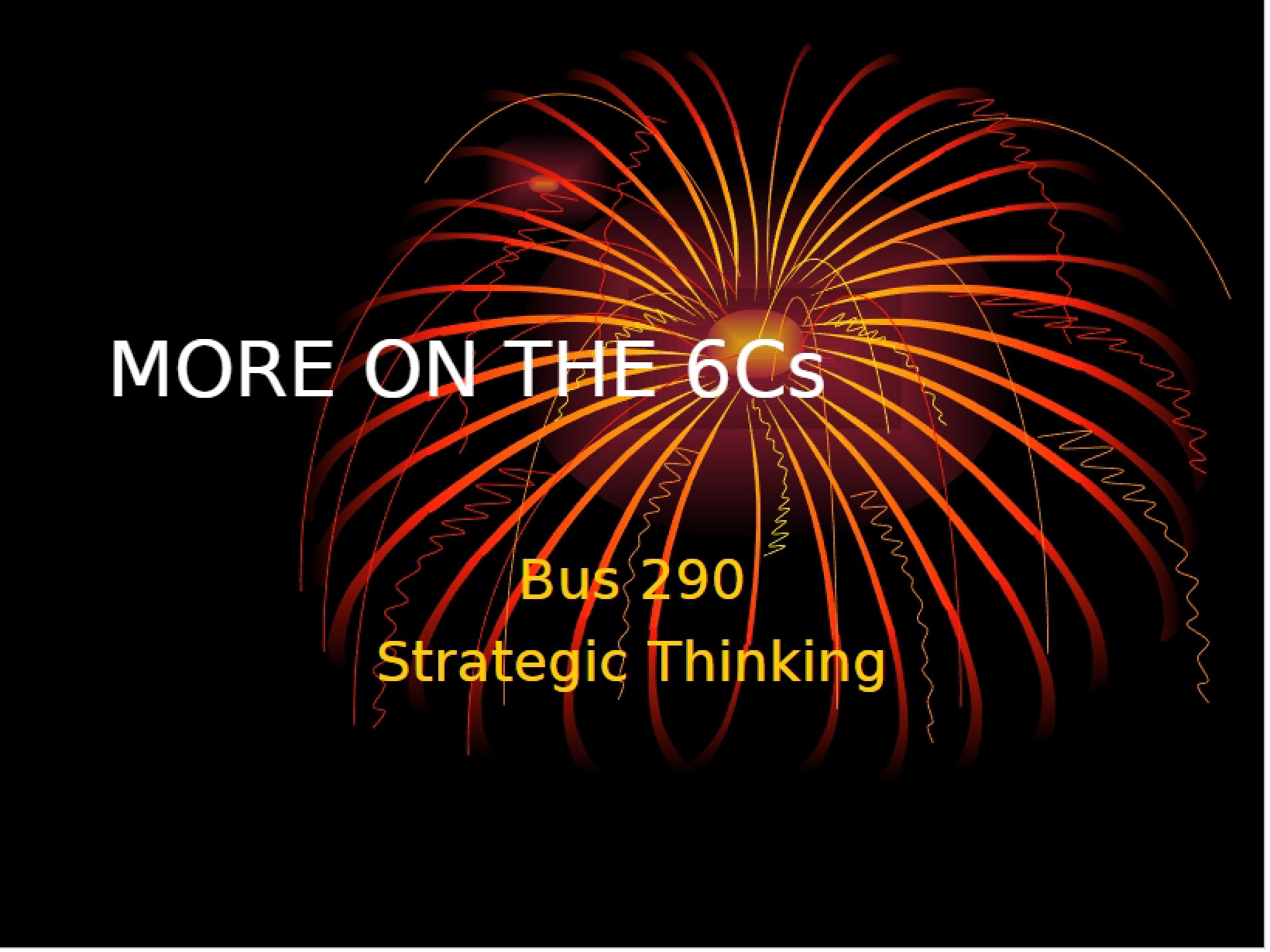 Additional Info on the 6Cs