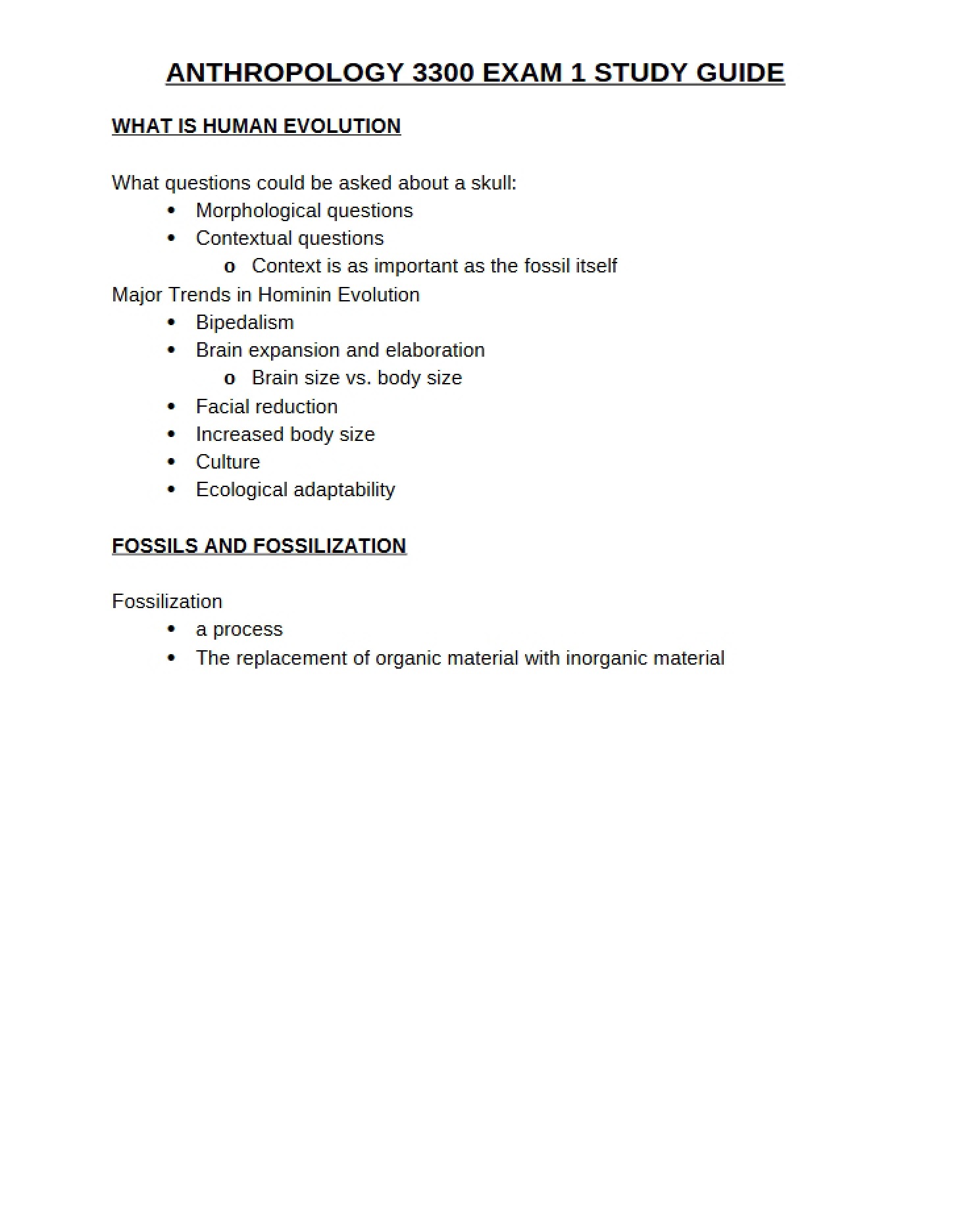 First Exam Preparation Guide