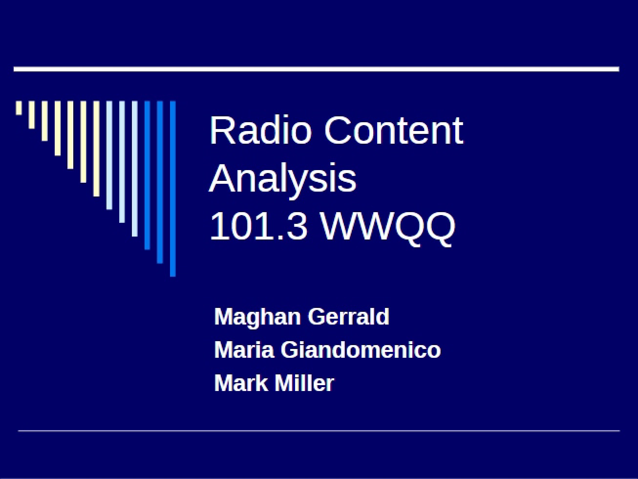 Content Analysis Radio