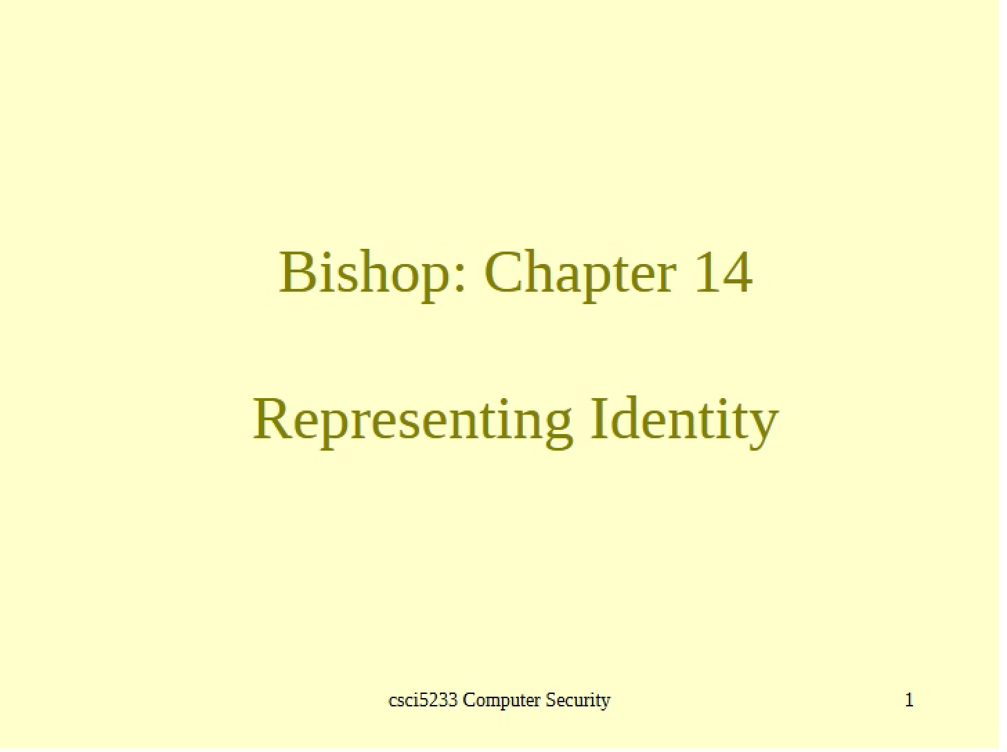 Identity Representation