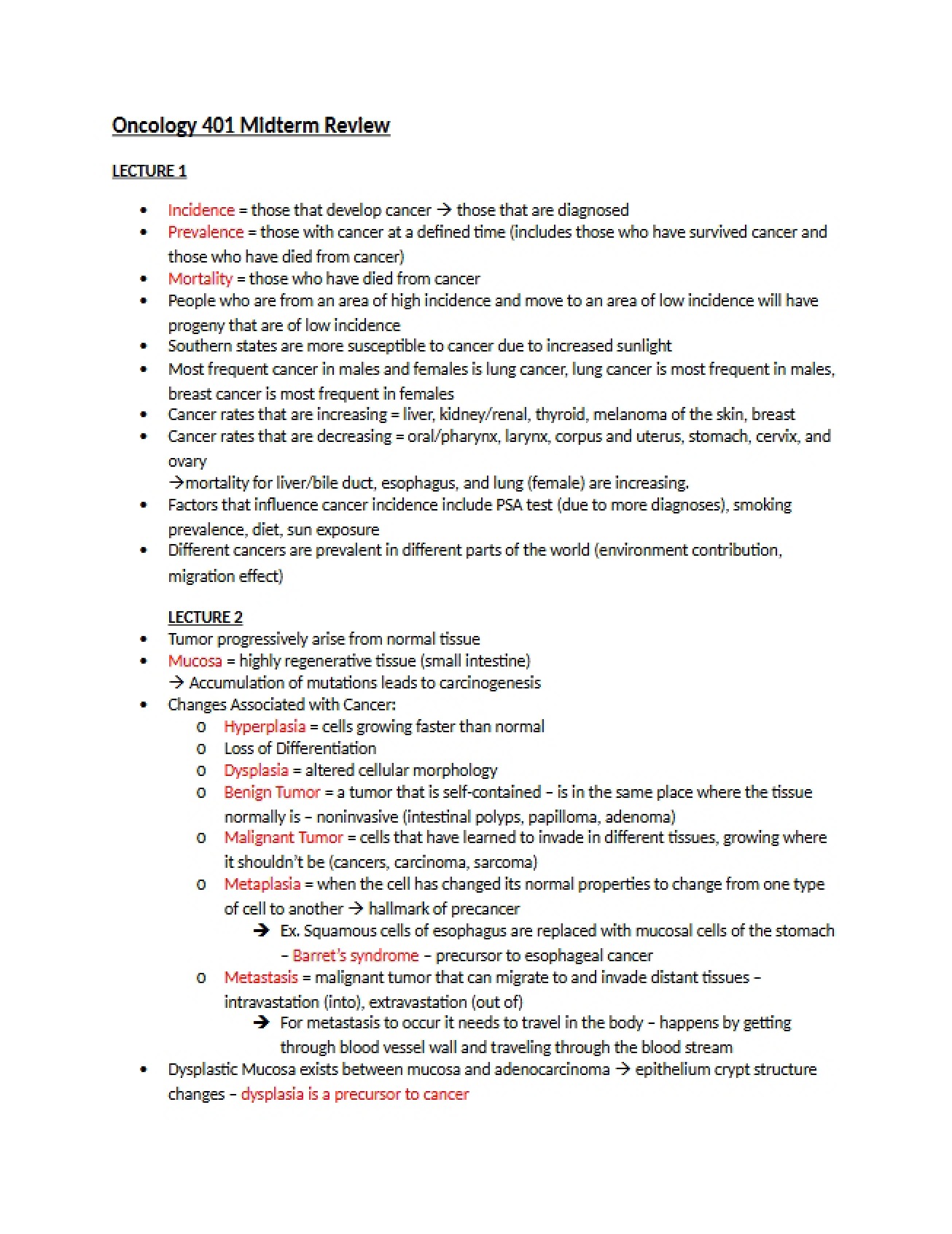 Exam for Midterm