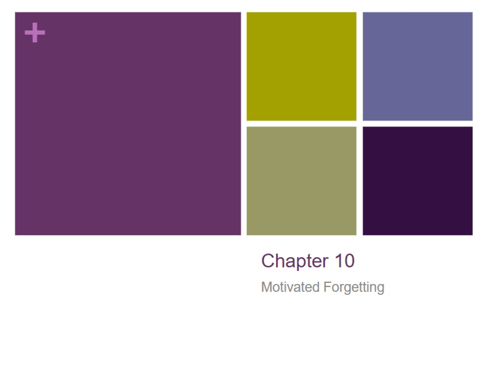 Chapter 10 Motivated Forgetting