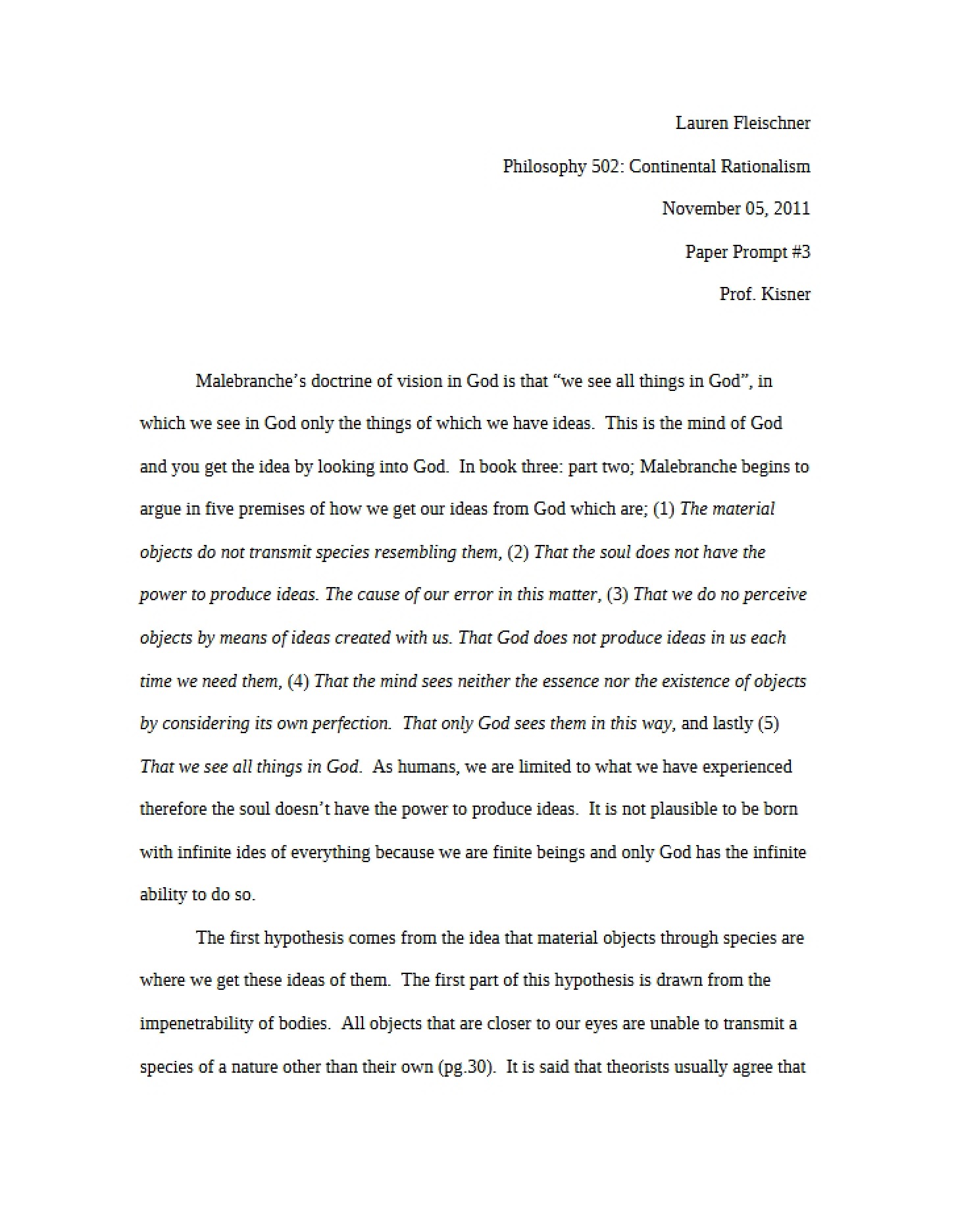 Written Essay