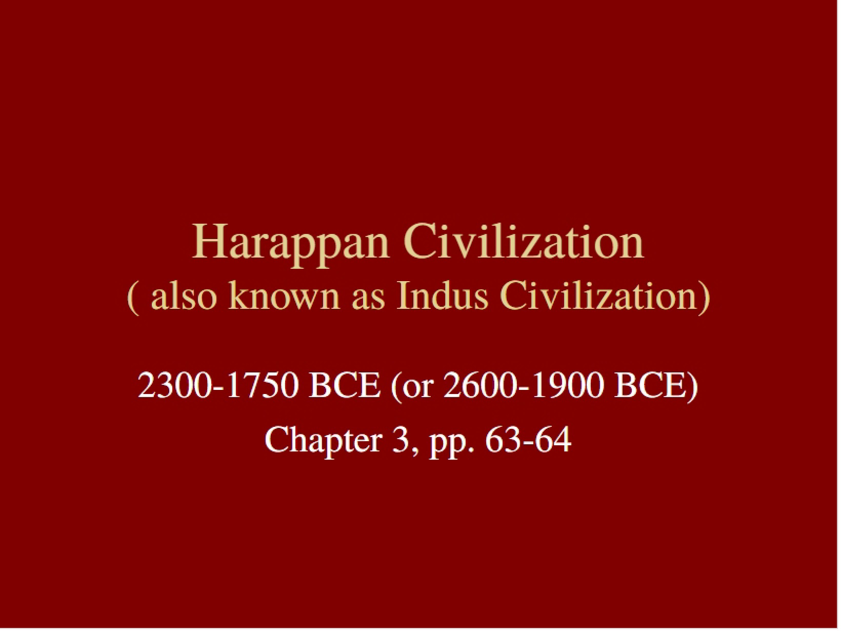 Civilization of Harappa