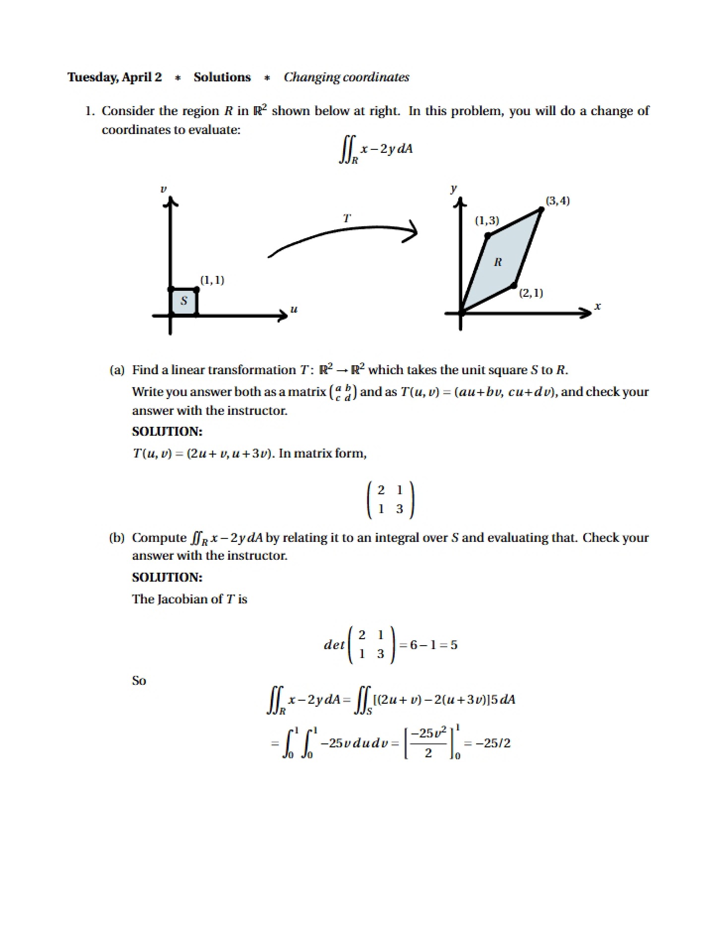 Worksheet Solutions Apr 02, 2013