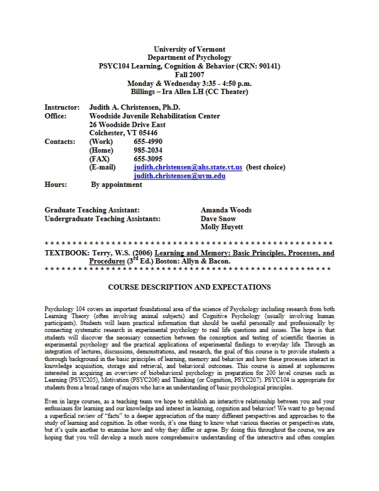 Syllabus for PSYC 104