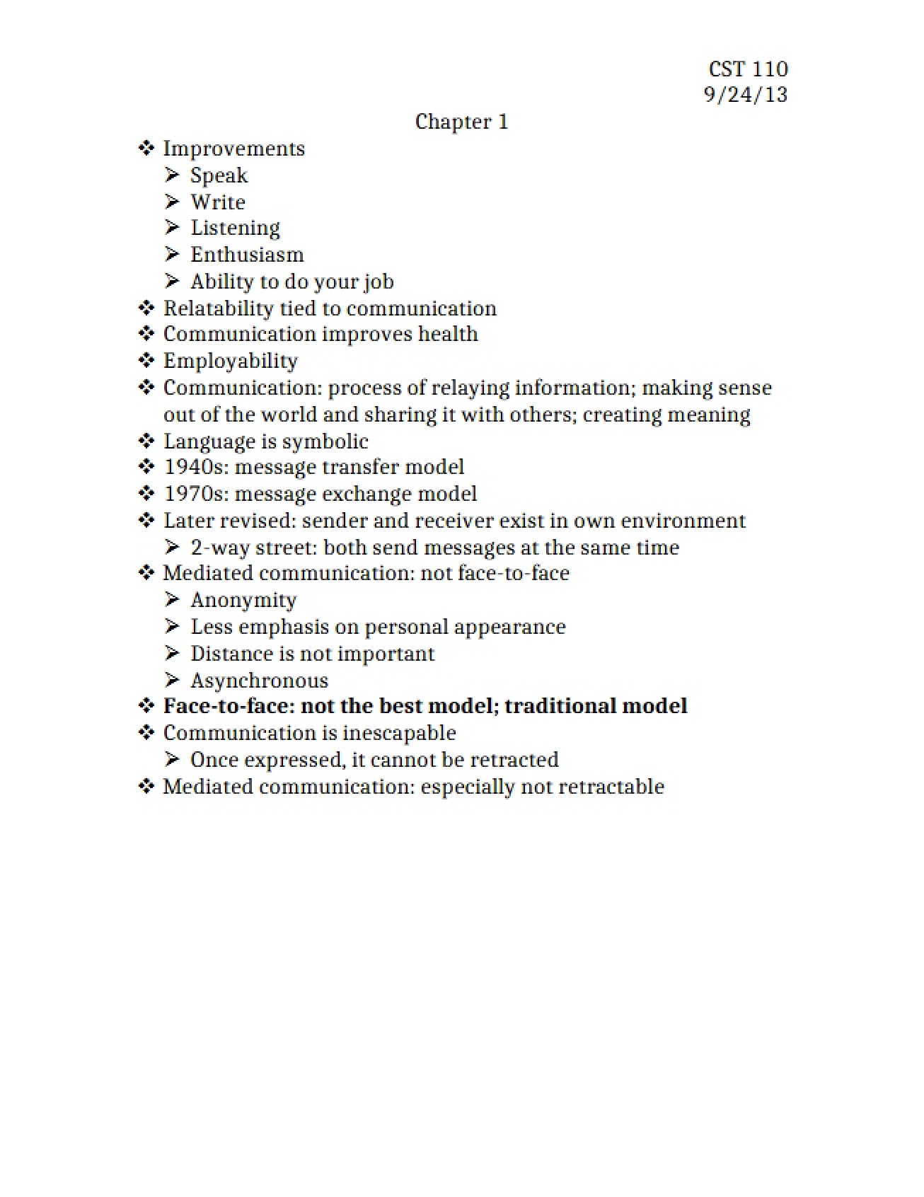 Chapter 1 Intro to Comm