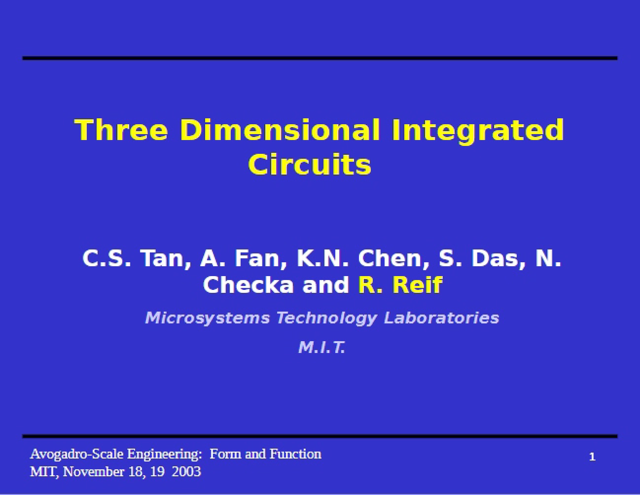 Integrated Circuits (3D)