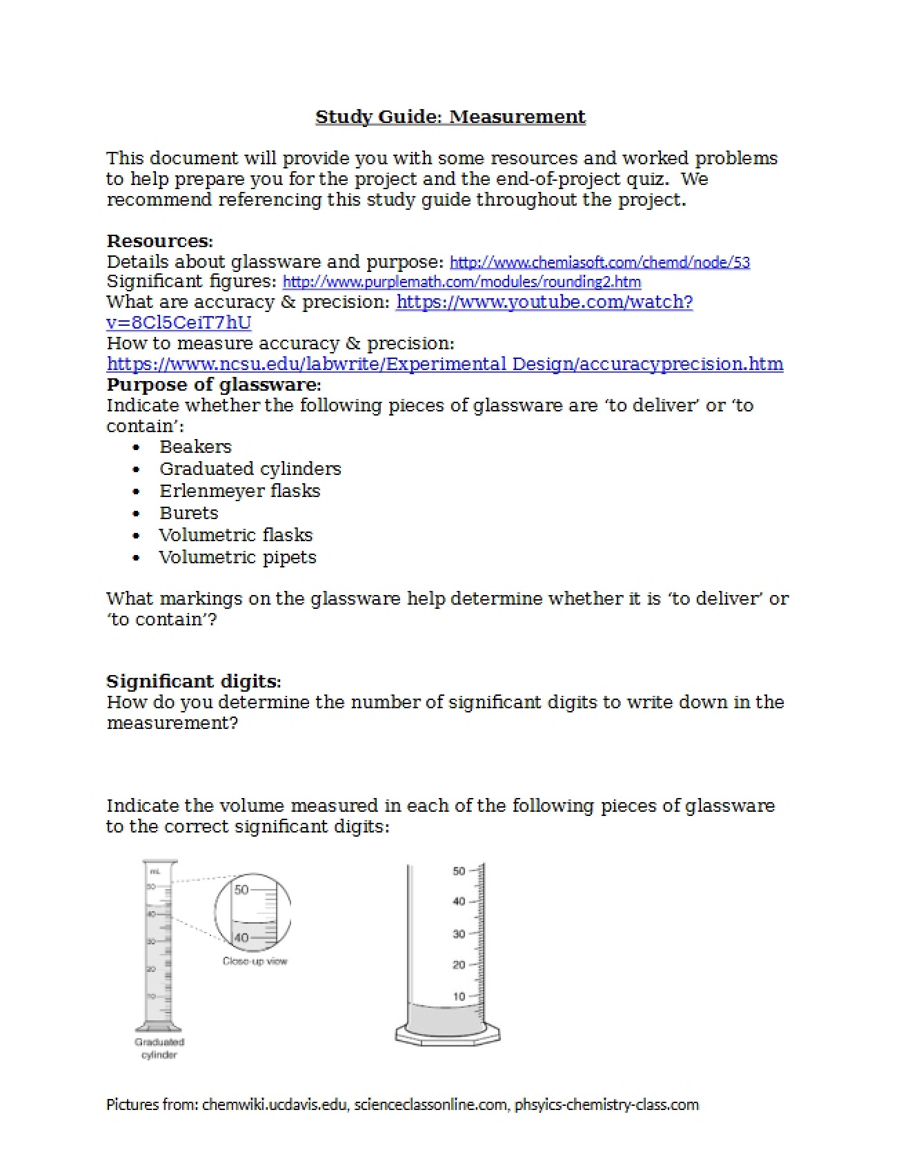 Measurement Study Guide