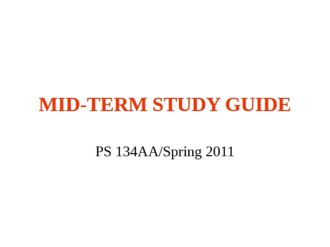 Latin American Politics Intermediate Review