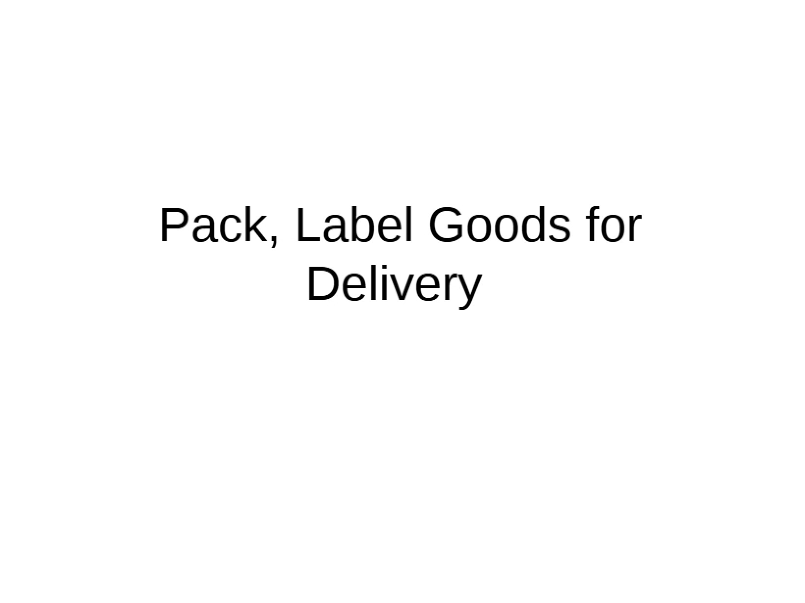 Delivery Goods Labeling and Packing